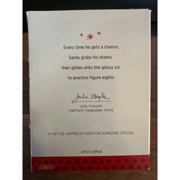 Hallmark Skating Santa Keepsake Ornament Figure Ice Skating 2013 Christmas Decor - Picture 5 of 5